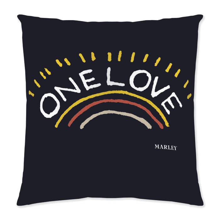 Marley - Funda de Cojín Estampado - Con Cremallera - Sin relleno - 100% Algodón - Retro Marley