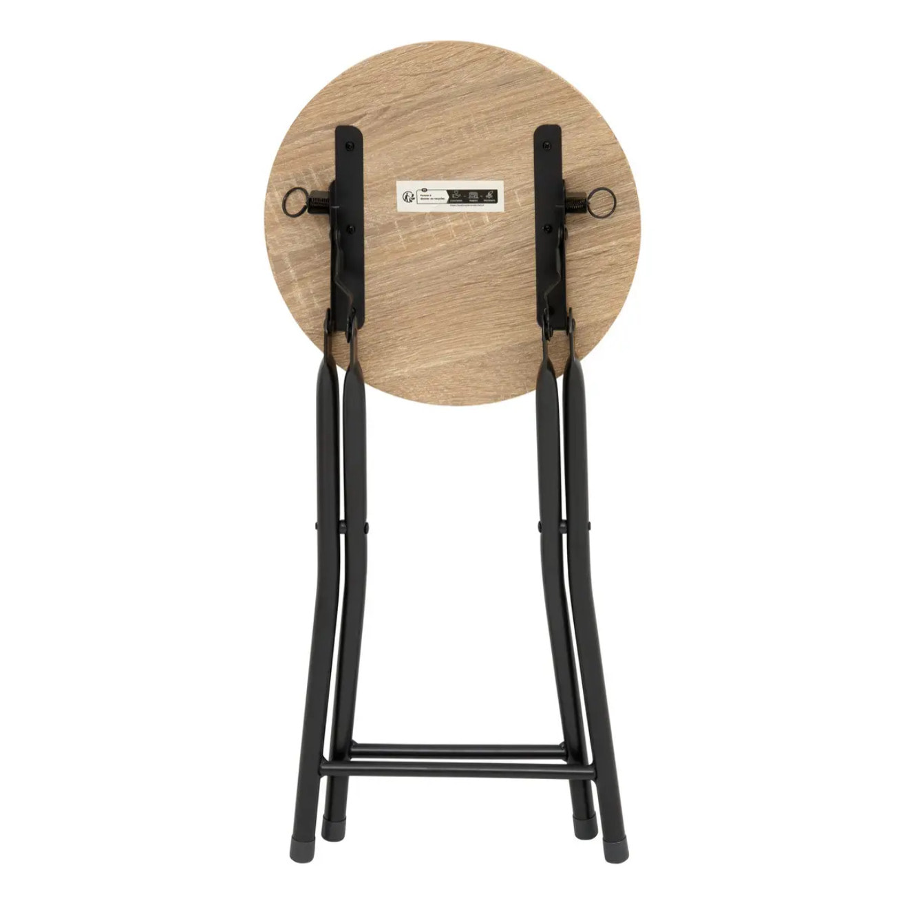 Tabourets pliants effet bois naturel