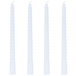 Set 4 velas frisia blanca 25cm