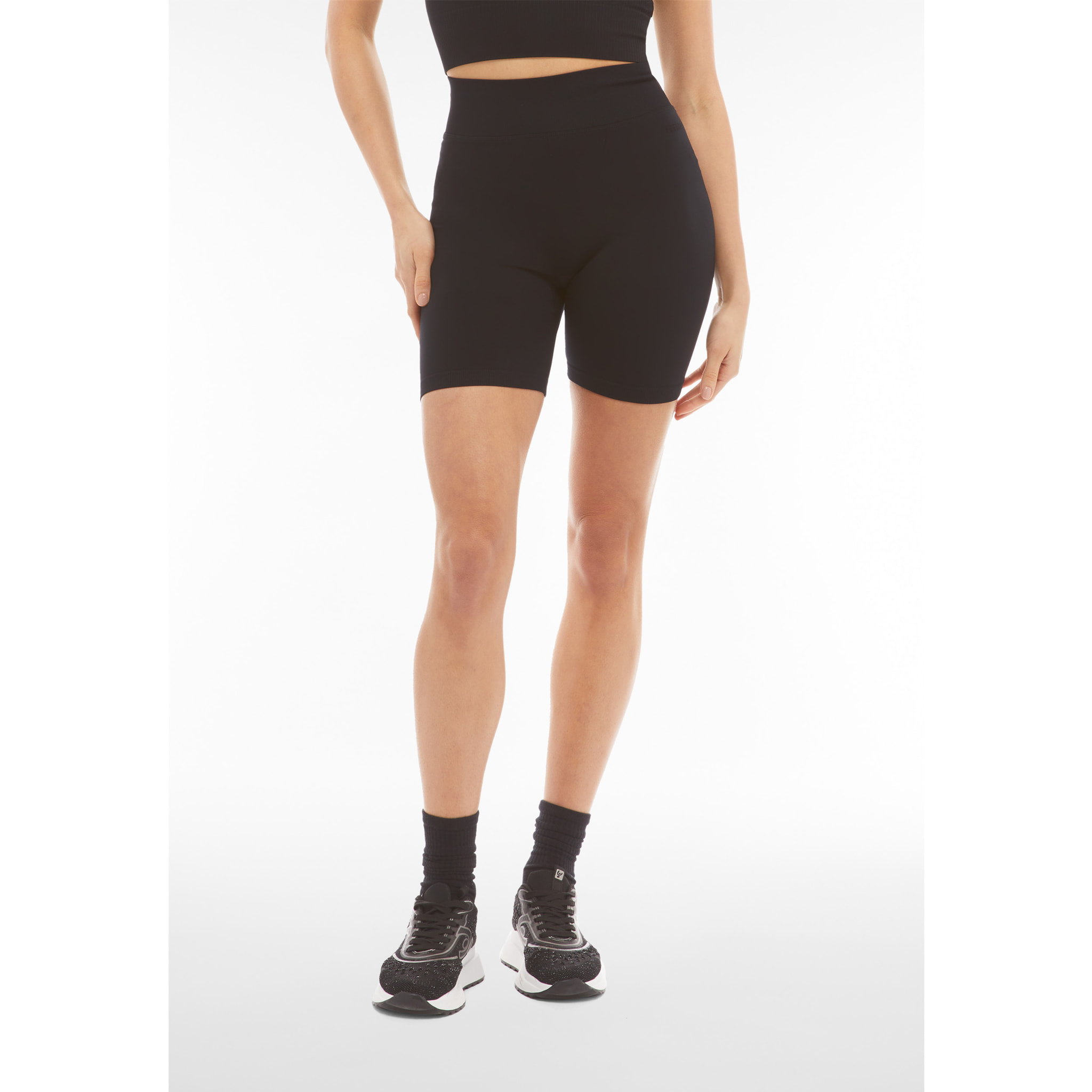 Leggings biker seamless con vita super alta