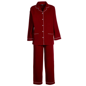 PIGIAMA DONNA in flanella bordeaux