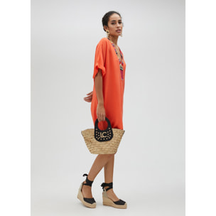 Vestito corto con strass