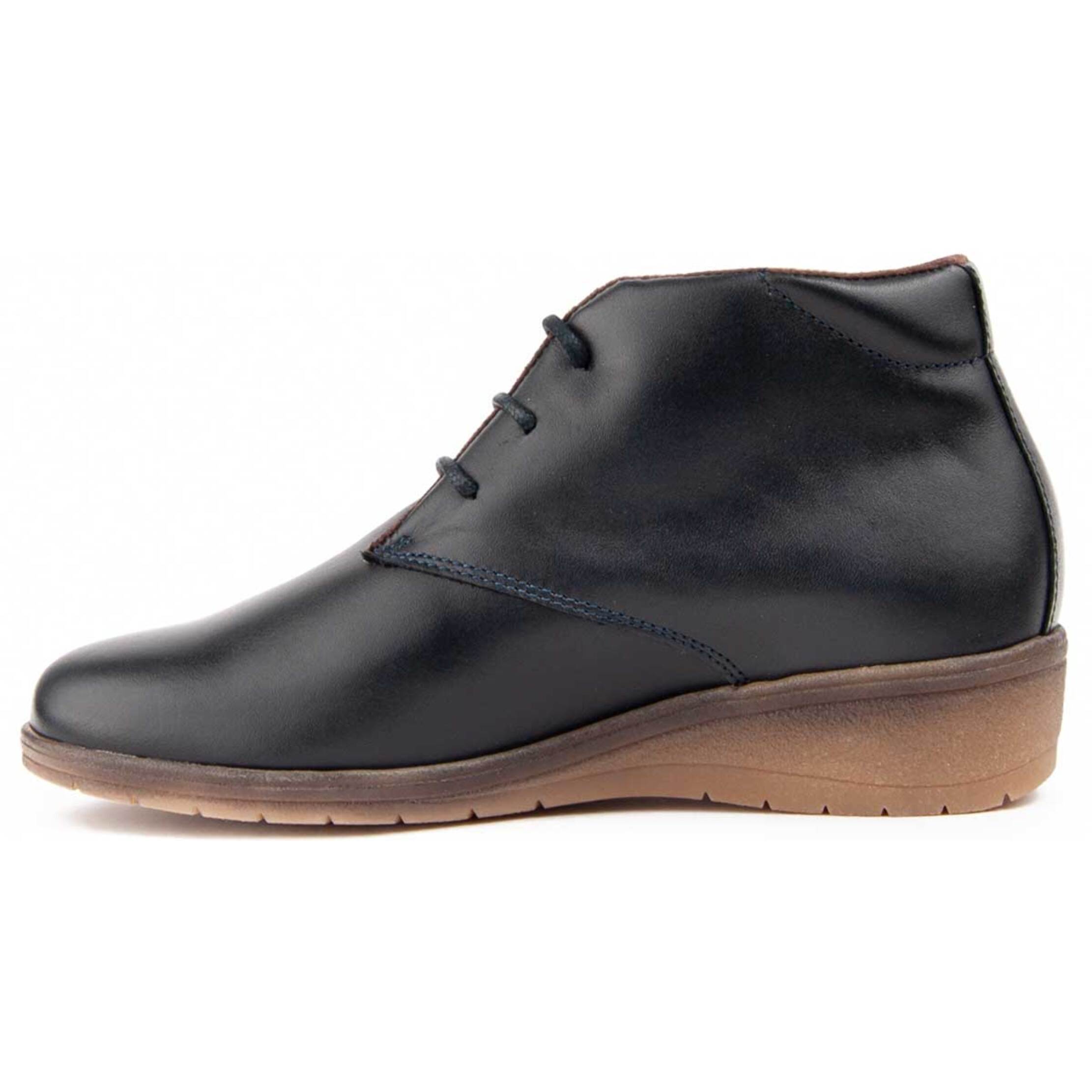 Botín De Cuña - Azul - Altura: 4 Cm