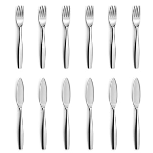 Wallis - Set de 12 cubiertos para pescado