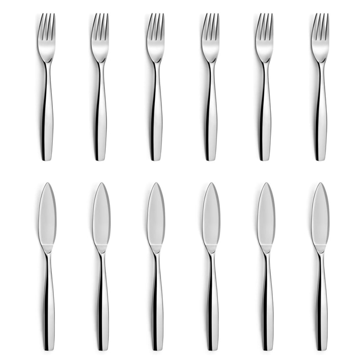 Wallis - Set de 12 cubiertos para pescado