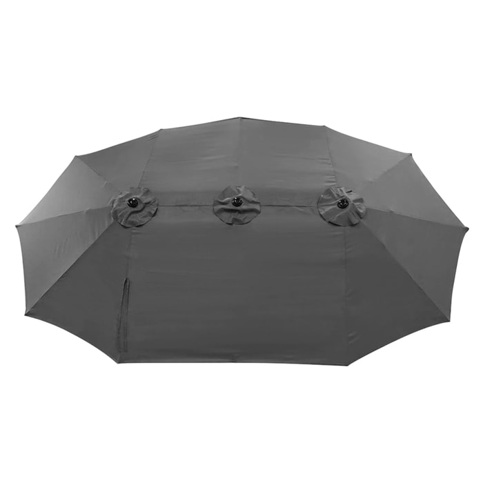 Parasol double LINAI ovale - Gris