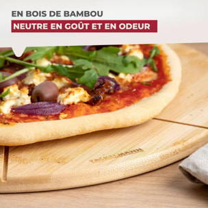 Planche à pizza avec rainures de coupe, Ø 32 cm