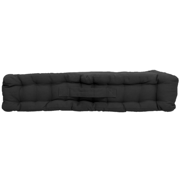 Coussin de sol uni en pur coton - Gris anthracite