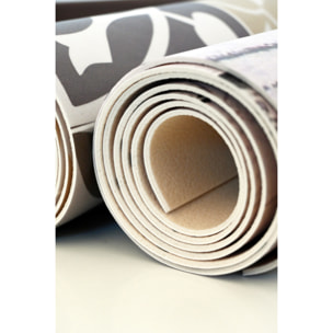 Alfombra de vinilo Galaxia marrón 100x133 cm -PVC antideslizante, vinilica para cocina o salón, lavable, estilo abstracto