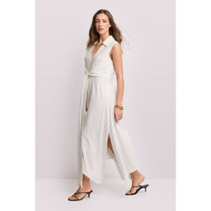 Kocca - Abito asimmetrico a righe Donna, Righe, Scollo a V