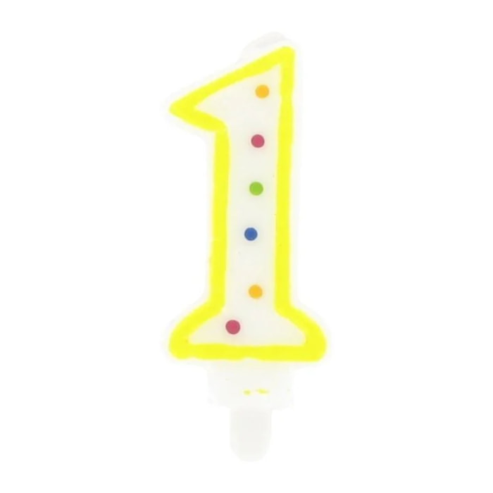 Bougie anniversaire chiffre 1 Fackelmann Rio Party