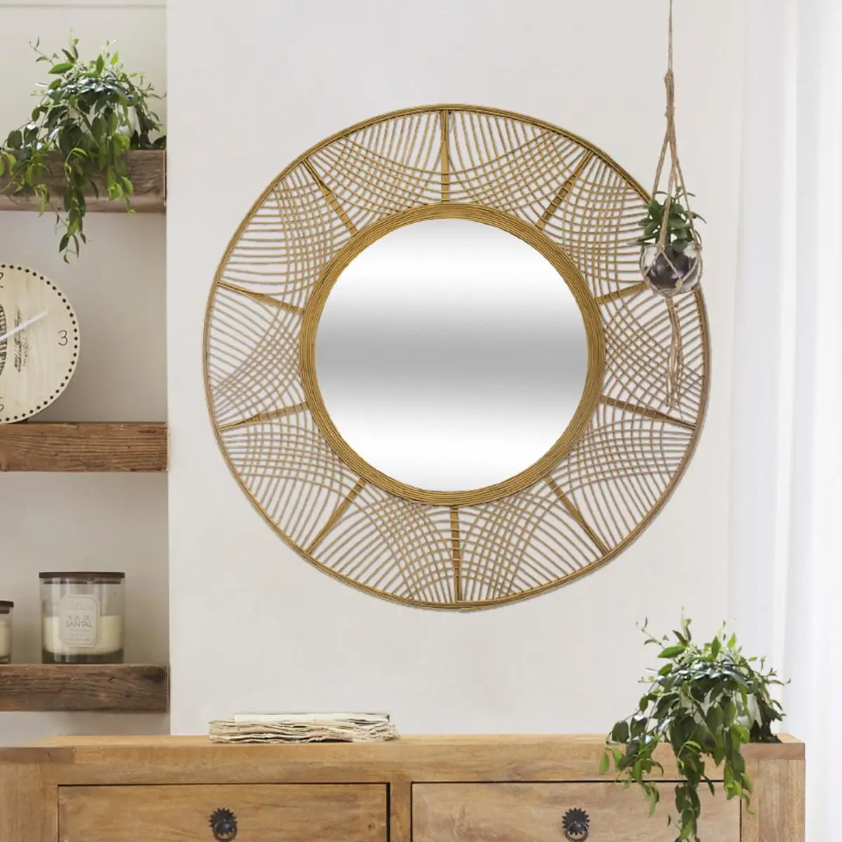 Miroir "Ina" - bambou D89 cm