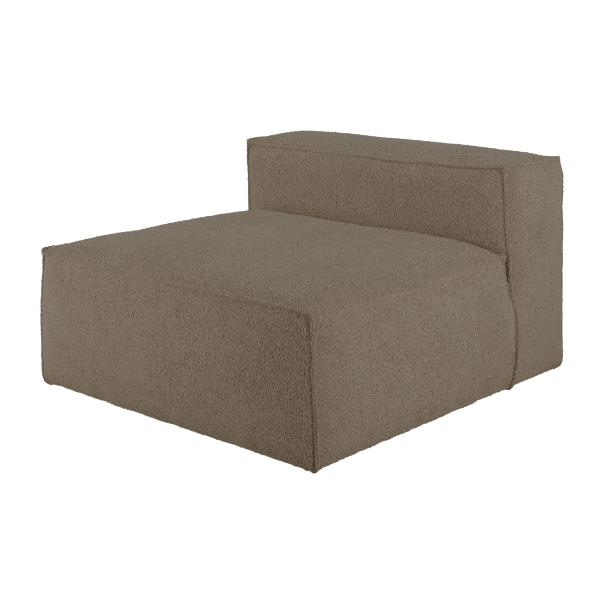Fauteuil en bouclé couleur marron de 110x90cm Hauteur: 70 Longueur: 110 Largeur: 90
