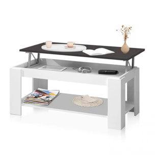 Mesa de centro elevable Lya Blanco Artik (Blanco Mate) - Óxido
