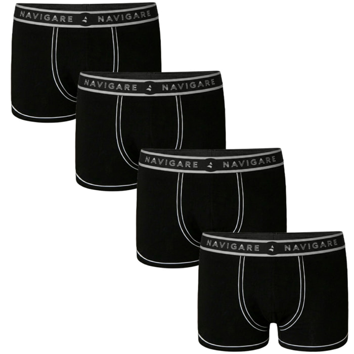 Boxer Uomo Navigare, Art.712 Nero 4 pezzi