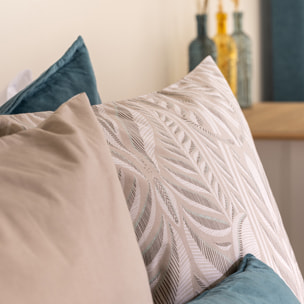 Parure de lit imprimée "Nalh" 260x240cm beige lin