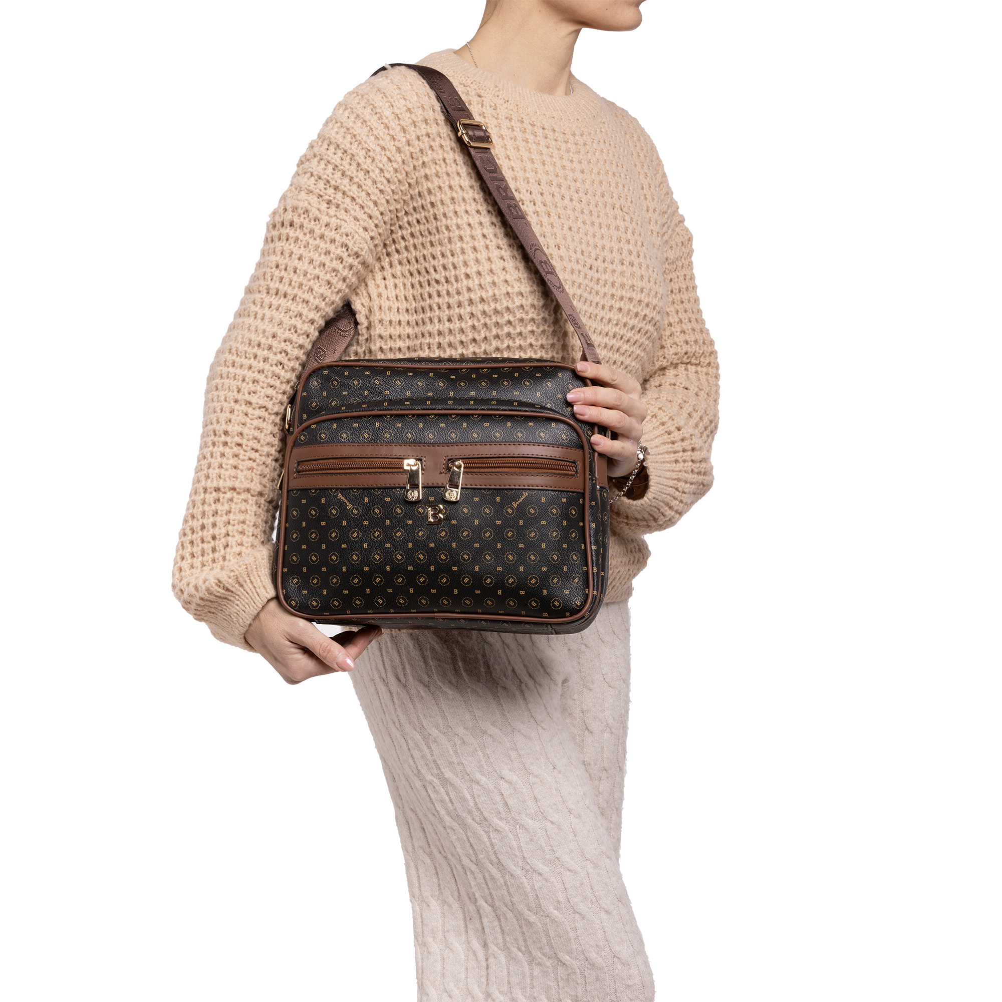 Borsa a tracolla  da donna ecopelle Prodotto Vegano 24x29x13 cm