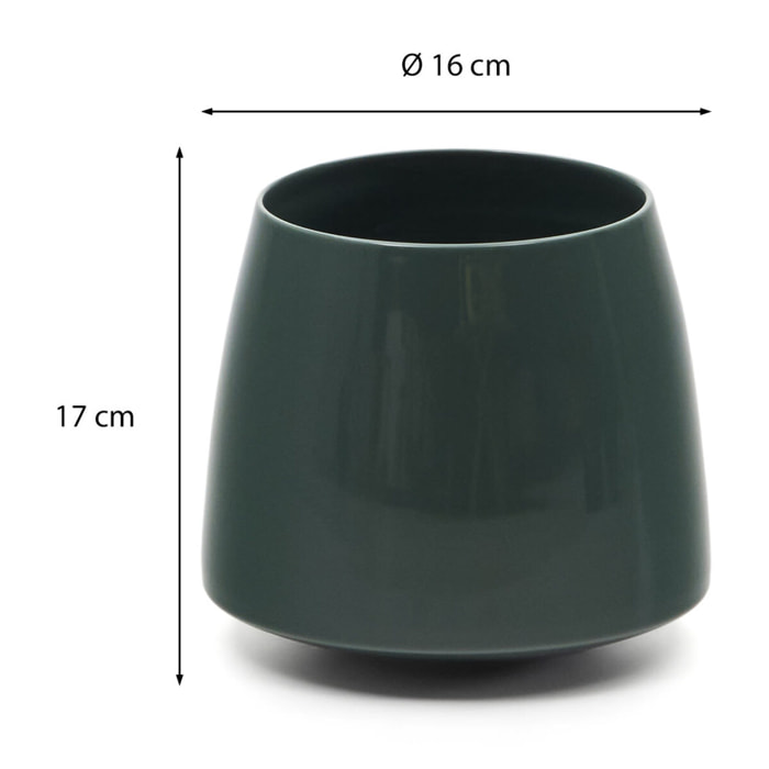 Kave Home - Vaso Sibla in ceramica verde 16 cm