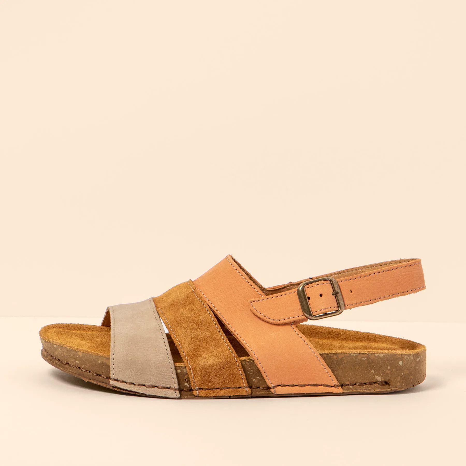 Sandalias N5798 MULTI LEATHER MULTI PEACH/ BALANCE color Multi peach