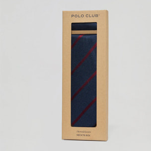 Pack de corbata y pañuelo de seda con detalle bordado Polo Club