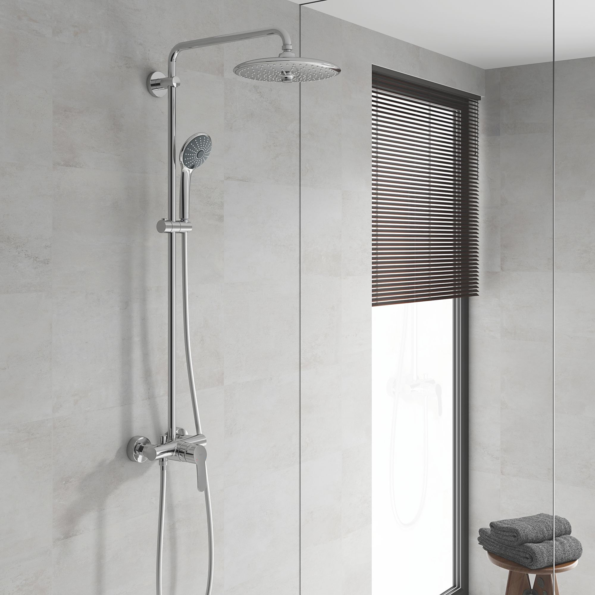 GROHE Vitalio Joy System 260 Colonne de douche avec mitigeur monocommande Chromé 27684001