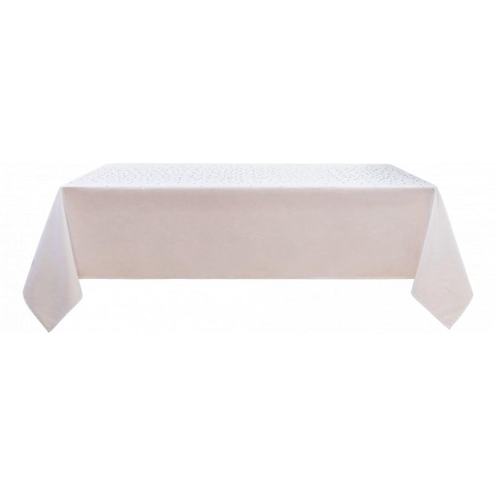 Nappe anti tache rectangulaire ''Stella'' Effet métal- Blanc