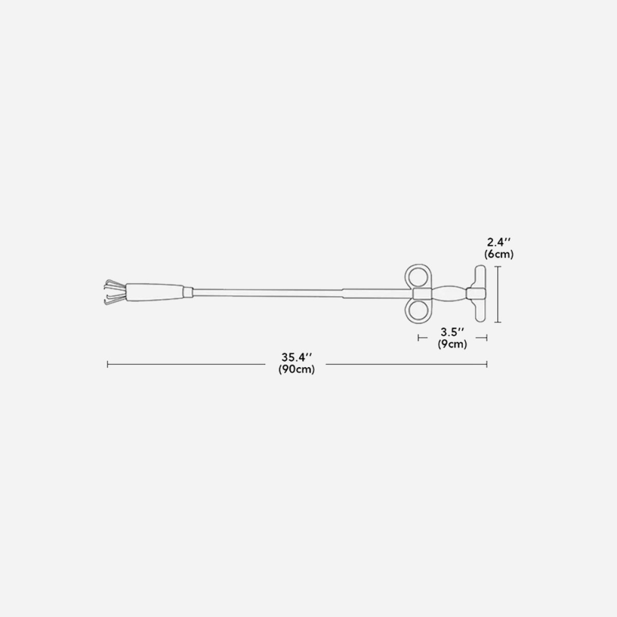 Limpiador de manguera de desagüe palos limpiador clip de gancho flexible 90cm