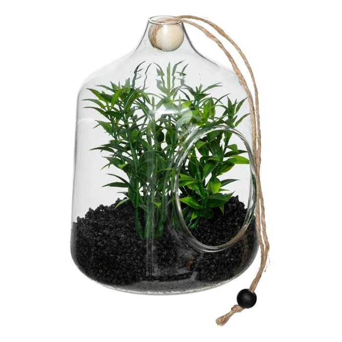 Terrarium artificiel suspendu Family corner H15cm