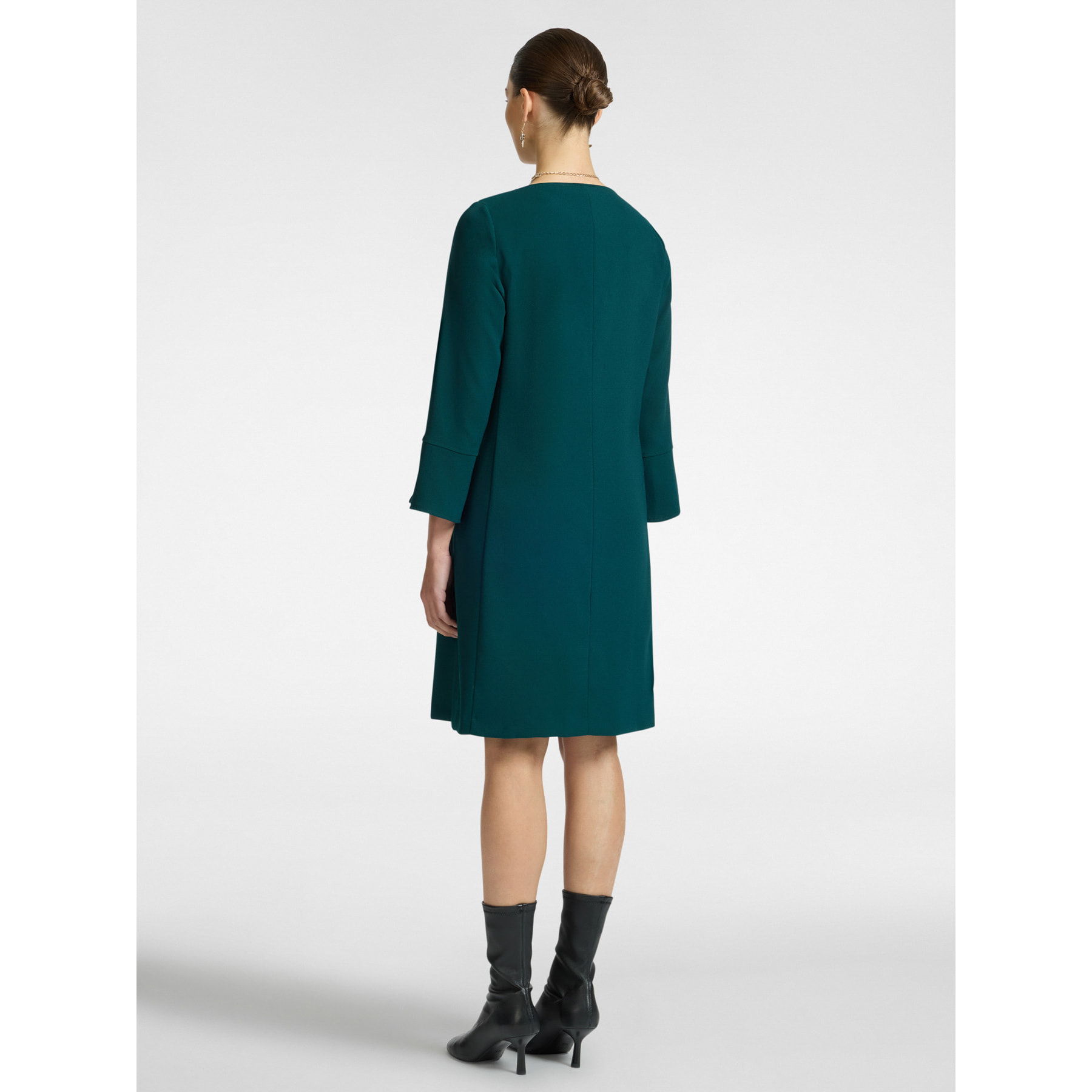 Elena Mirò - Vestido de tejido crêpe - Verde