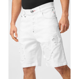 PHILIPP PLEIN PANTALONCINI DI JEANS