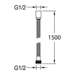 Flexible anti torsion 150 cm métal or beige