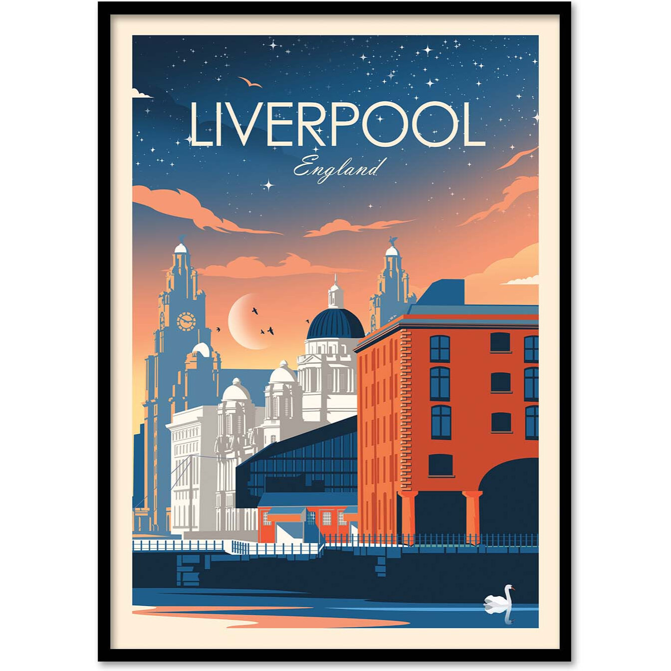 Affiche - Liverpool England - Studio Inception