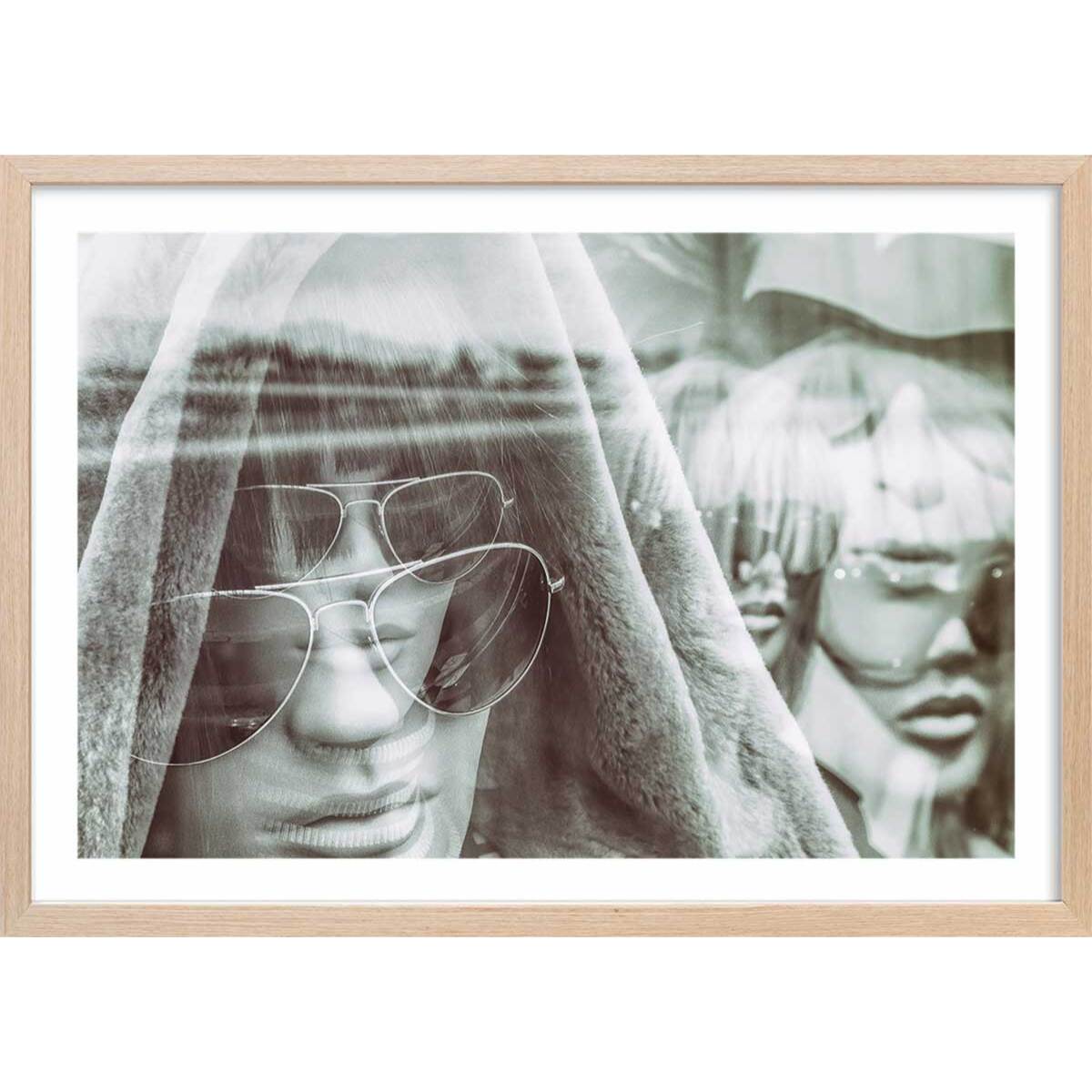 Affiche shooting Tableau photo Affiche + cadre en bois - Chêne