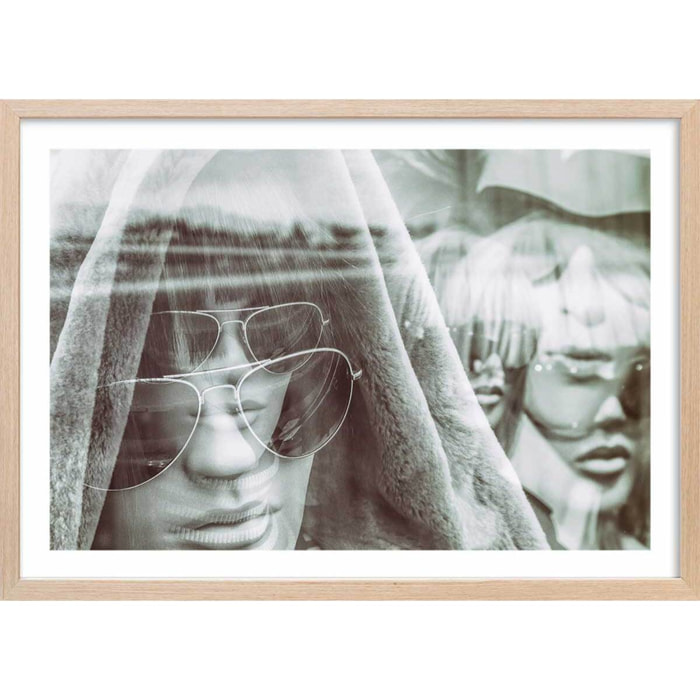 Affiche shooting Tableau photo Affiche + cadre en bois - Chêne