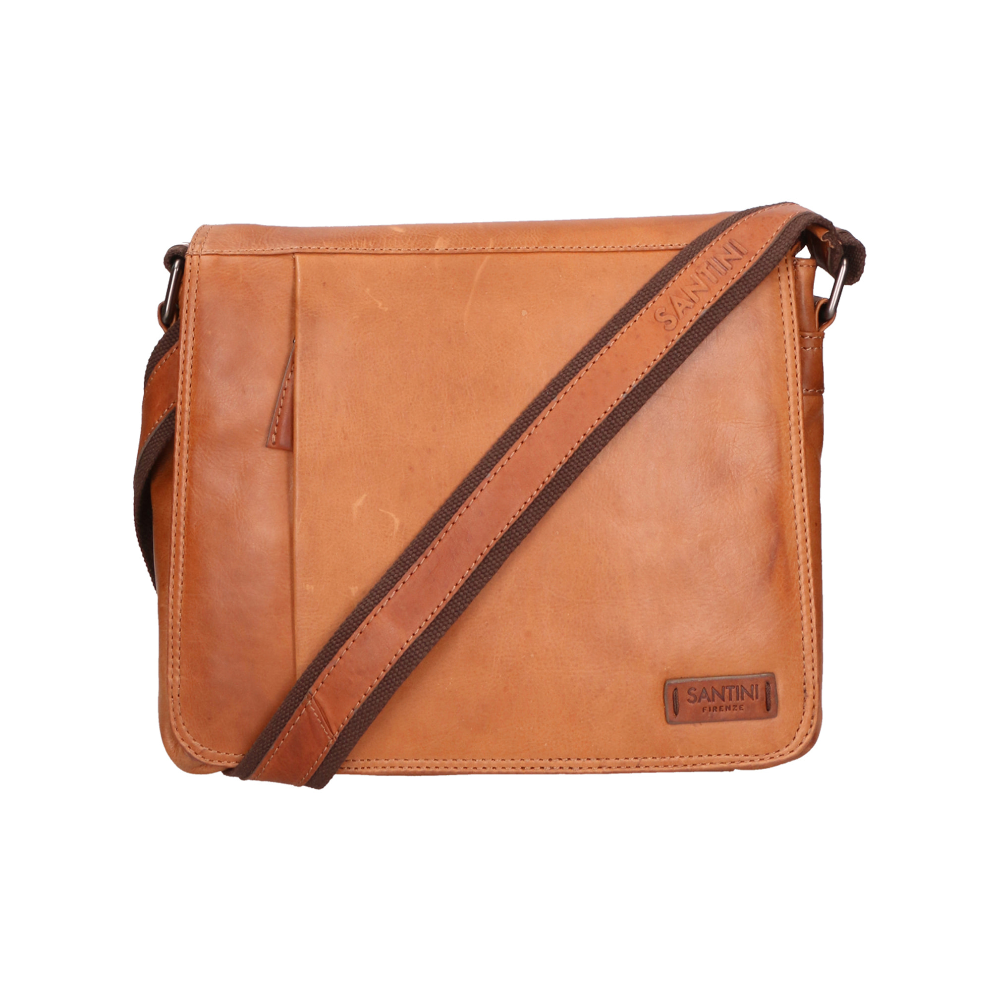 Borsa a tracolla unisex In Vera pelle Made in Italy 30x27x4 cm