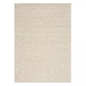 Tapis shaggy tissé motif uni KAFI