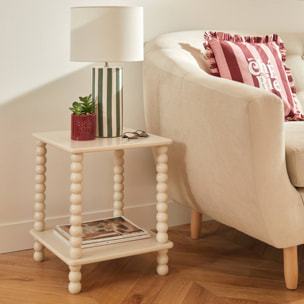 Table d'appoint Chamlo ivoire 40x40cm
