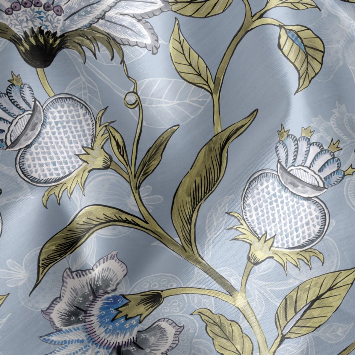 Funda de Almohada Zaflora Azul