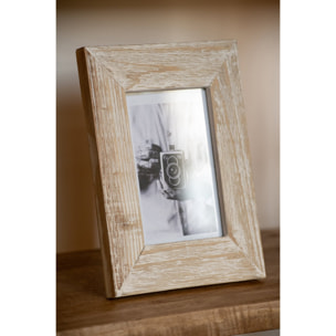 J-Line Cadre photo - bois - blanc cassé - large