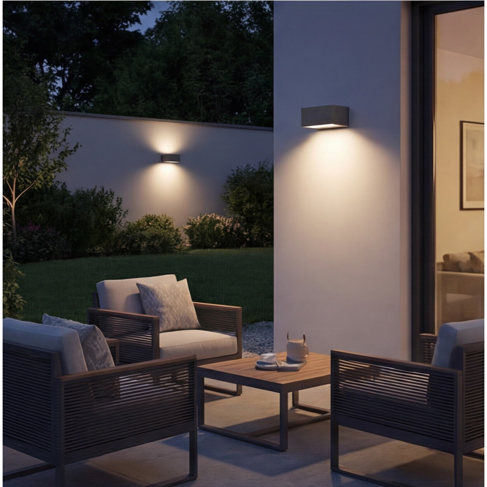 LEDS C4 Aplique Ip66 Nemesis Aluminium 70*170Mm R7S 100W Gris Urbano 1498Lm