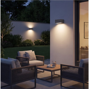 LEDS C4 Aplique Ip66 Nemesis Aluminium 70*170Mm R7S 100W Gris Urbano 1498Lm