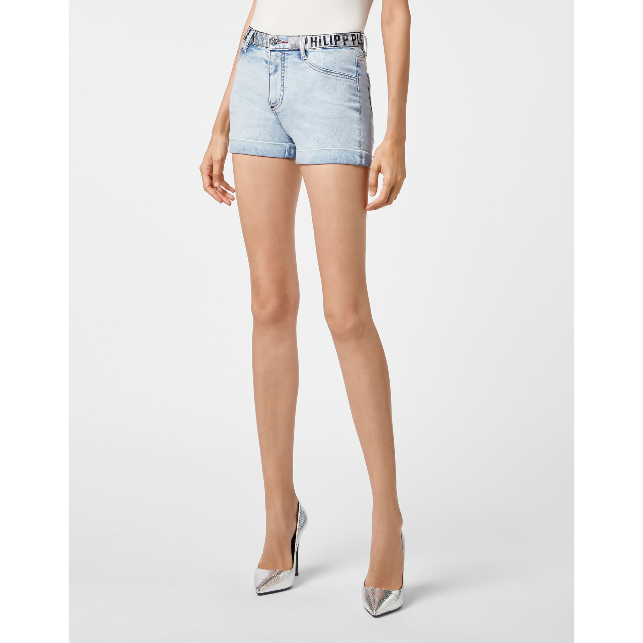 PHILIPP PLEIN Pantalones cortos vaqueros