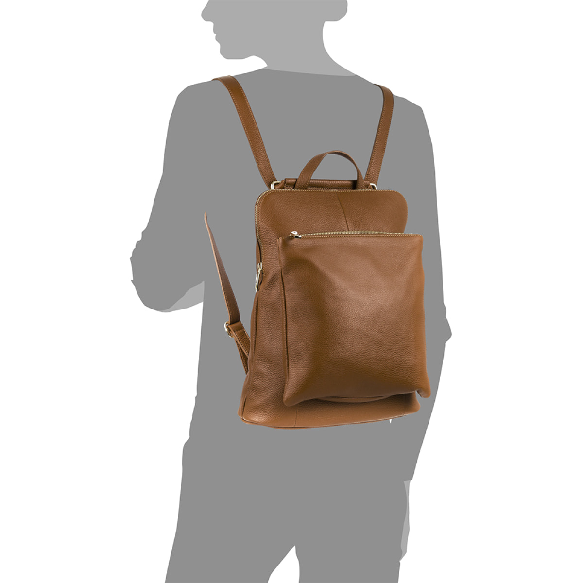 Eva Bolso mochila Mujer.Piel auténtica Dollaro