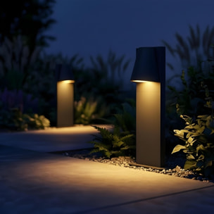 Forlight Kala - Baliza Exterior De 50Cm, Baliza De Jardín Con Ip44 Para Exteriores, Poste