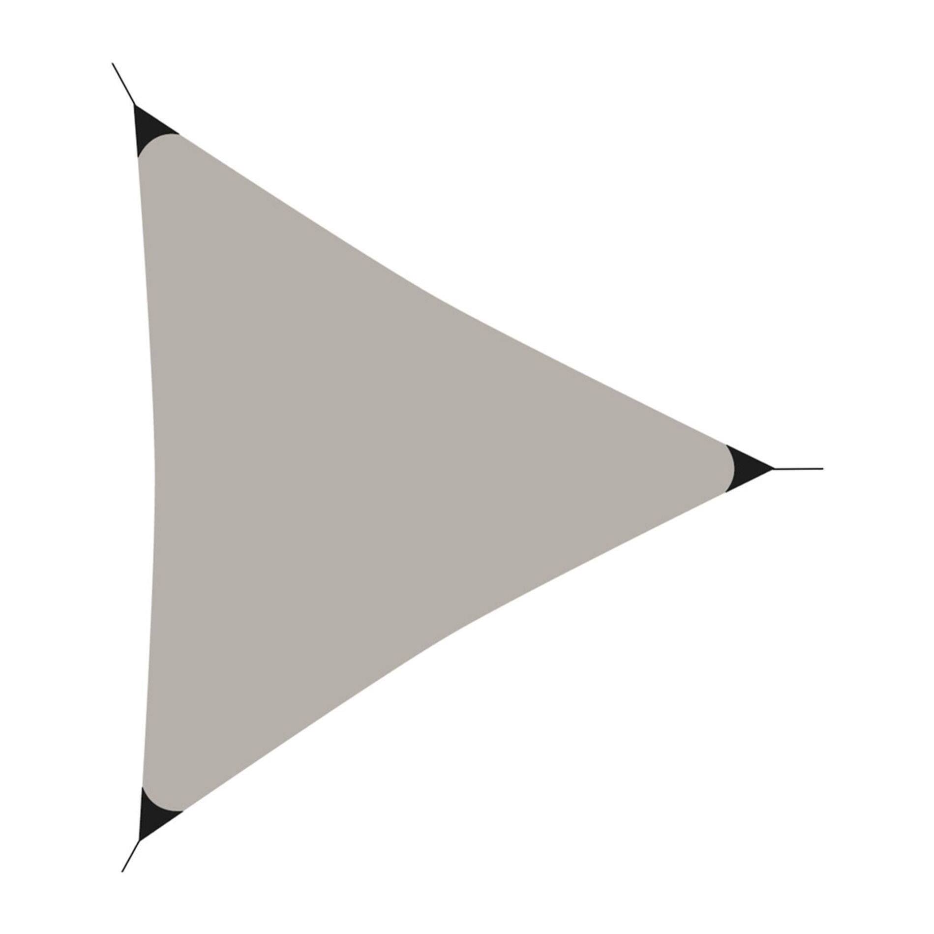 Well Home Sombrilla Triángulo de Sombra en Poliéster 36x36x36cm - Color Topo, UPF 50+, Ganchos de Metal y Bolsa de Transporte