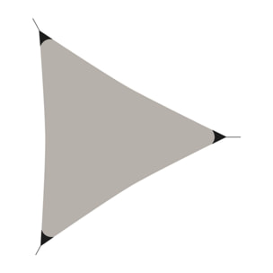 Well Home Sombrilla Triángulo de Sombra en Poliéster 36x36x36cm - Color Topo, UPF 50+, Ganchos de Metal y Bolsa de Transporte