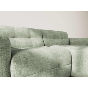 Diane - Canapé d'angle droit 4 places en velours texturé - Vert sauge