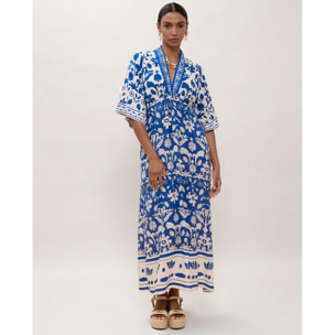 Abito a maniche lunghe con stampa geometrica