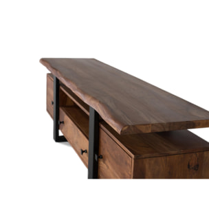Mueble TV de Madera de Palisandro 170 Cm Estilo Industrial