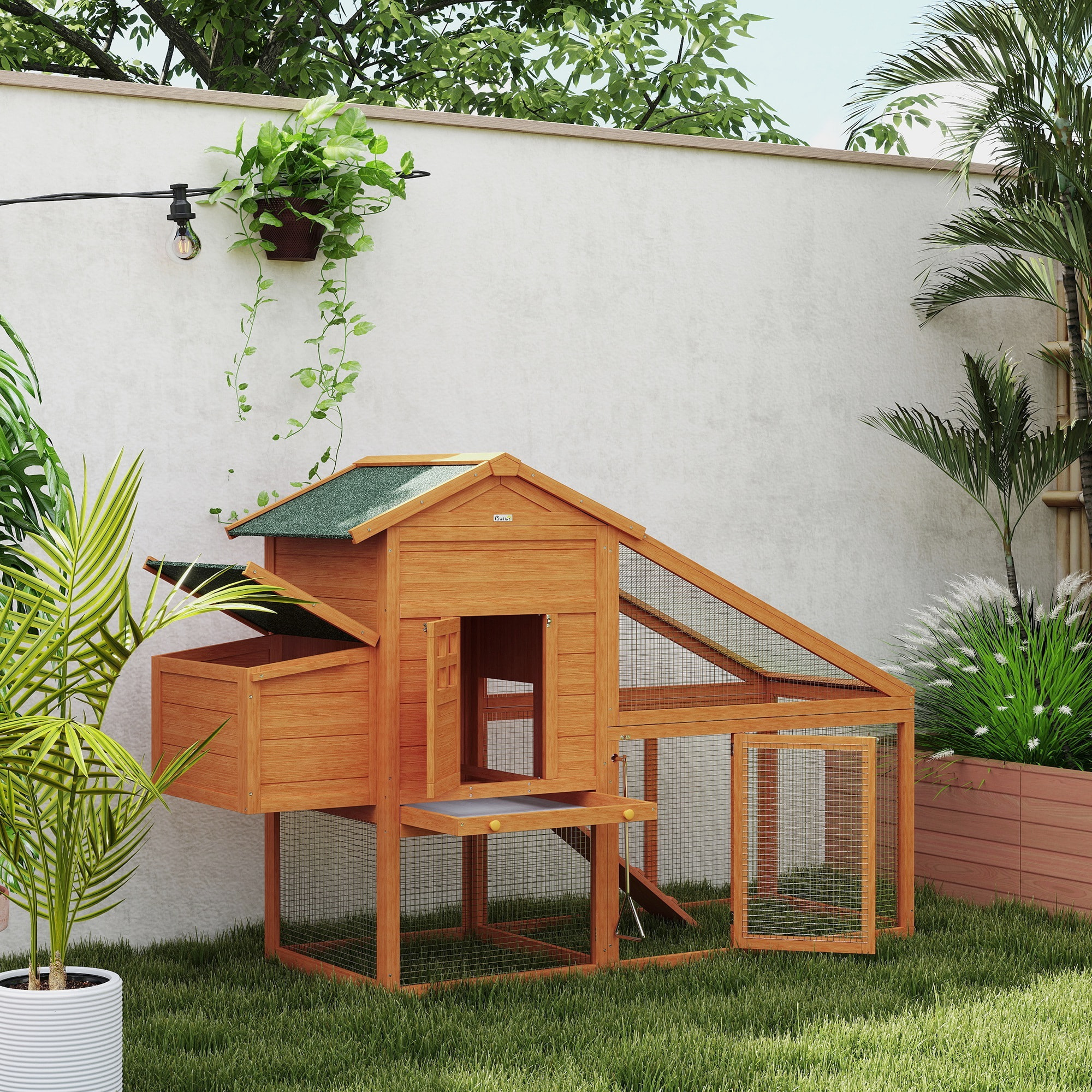 Poulailler cottage grand confort multi-équipement 179x67x115cm bois sapin pré-huilé